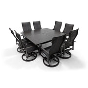 Stirling 9 Piece Woven Square Dining Group - The Great Escape
