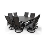 Stirling 9 Piece Woven Square Dining Group - The Great Escape