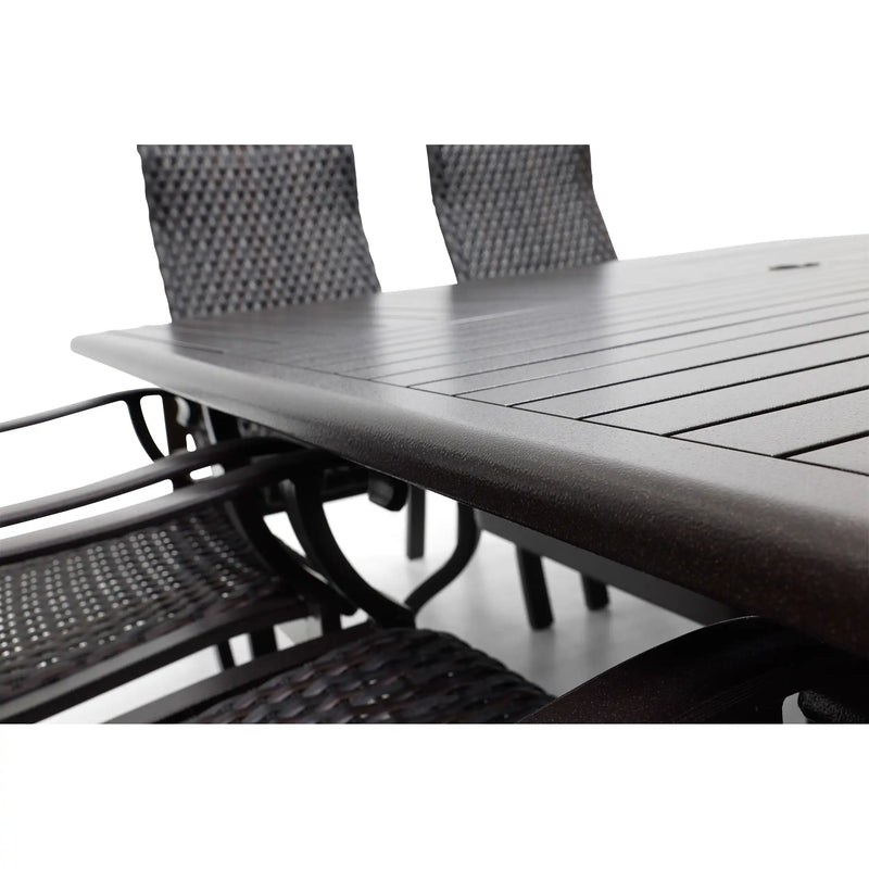 Stirling 9 Piece Woven Square Dining Group - The Great Escape