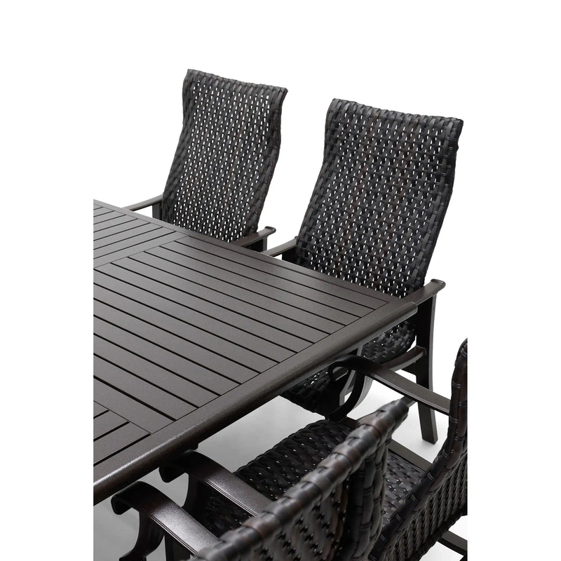 Stirling 9 Piece Woven Square Dining Group - The Great Escape