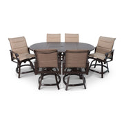 Stirling 7 Piece Padded Counter Height Group - The Great Escape