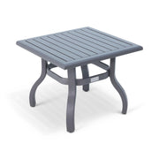 23 Inch Square Graphite Farnham Slat End Table - The Great Escape