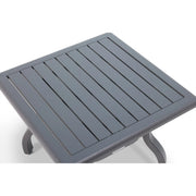 23 Inch Square Graphite Farnham Slat End Table - The Great Escape