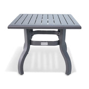 23 Inch Square Graphite Farnham Slat End Table - The Great Escape
