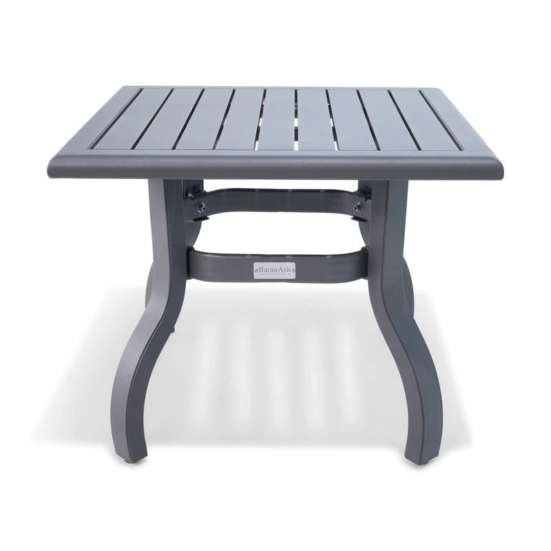 23 Inch Square Graphite Farnham Slat End Table - The Great Escape