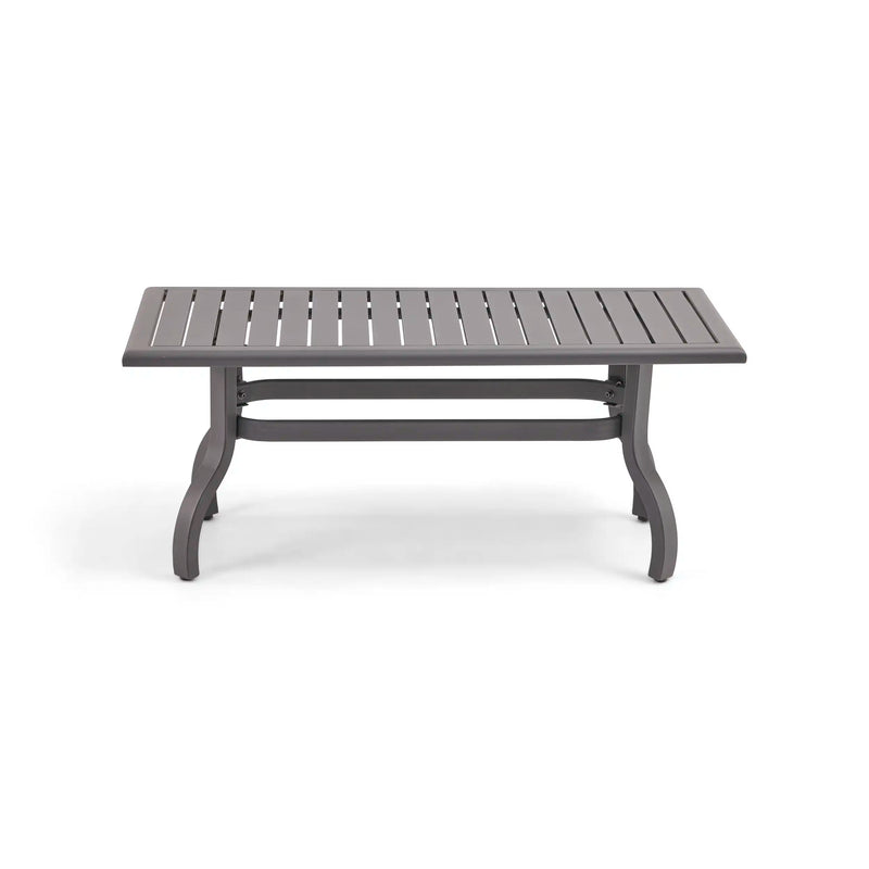 26x48 Inch Rectangle Graphite Farnham Slat Coffee Table - The Great Escape