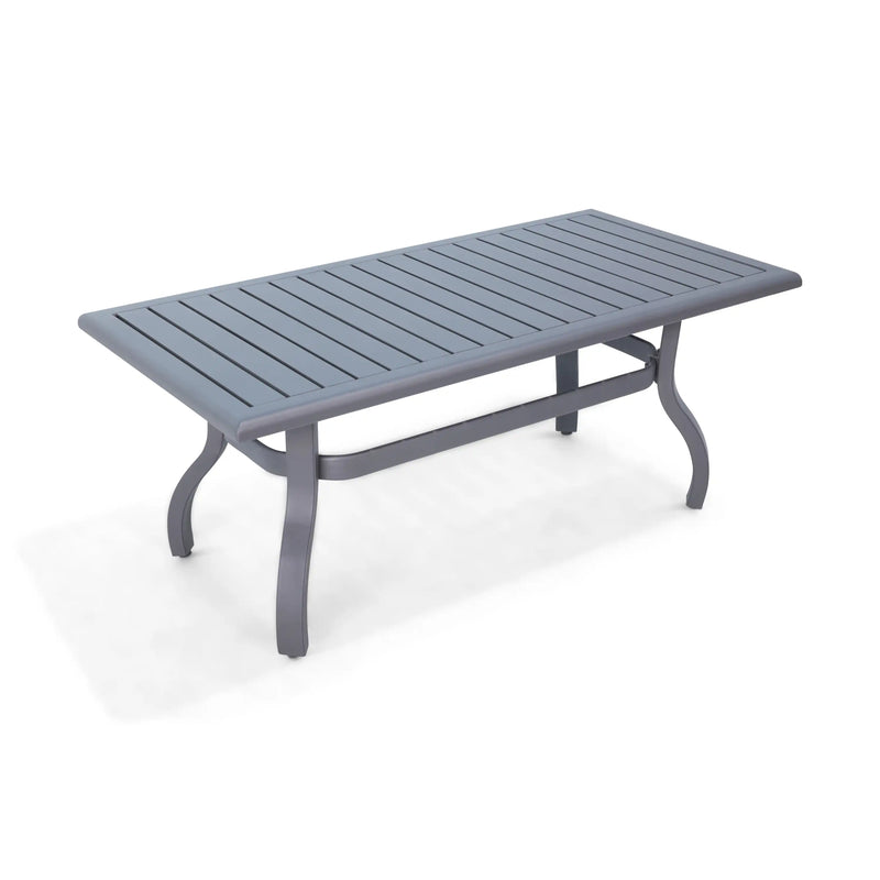 26x48 Inch Rectangle Graphite Farnham Slat Coffee Table - The Great Escape