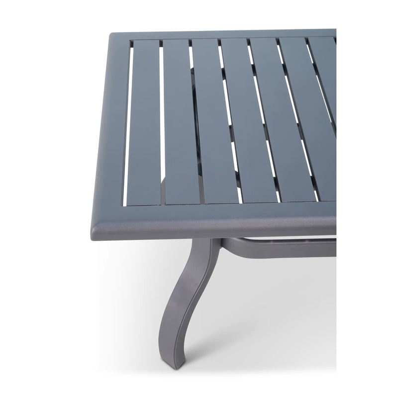 26x48 Inch Rectangle Graphite Farnham Slat Coffee Table - The Great Escape