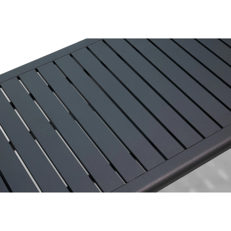 26x48 Inch Rectangle Graphite Farnham Slat Coffee Table - The Great Escape