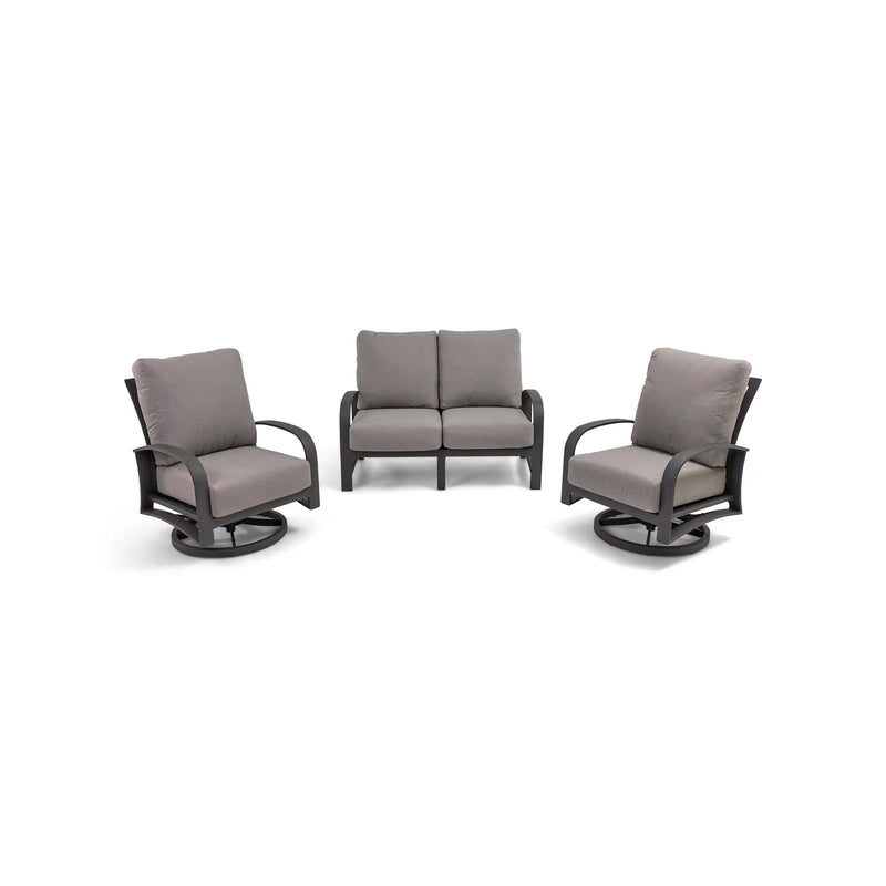 Wakefield 3 Piece Barbados Fog Loveseat Group - The Great Escape