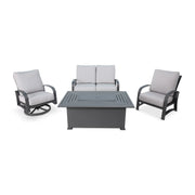 Wakefield 4 Piece Loveseat Firepit Chat Group - The Great Escape