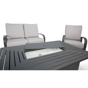 Wakefield 4 Piece Loveseat Firepit Chat Group - The Great Escape