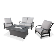 Wakefield 4 Piece Loveseat Firepit Chat Group - The Great Escape