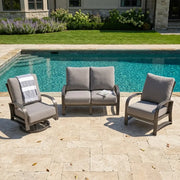 Wakefield 3 Piece Barbados Fog Loveseat Group - The Great Escape