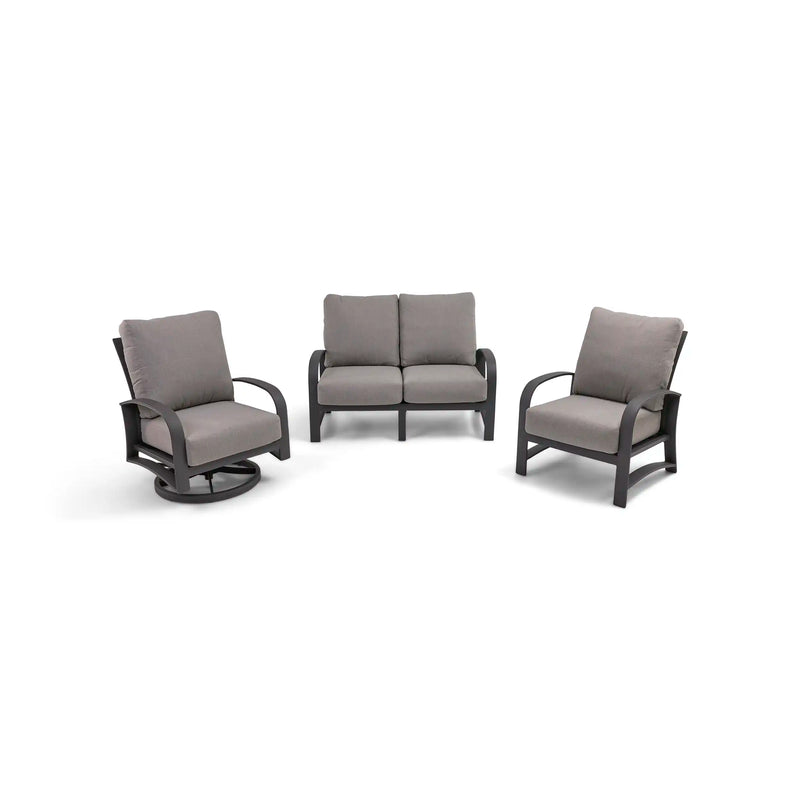 Wakefield 3 Piece Barbados Fog Loveseat Group - The Great Escape