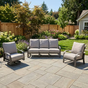 Wakefield 3 Piece Barbados Fog Sofa Group - The Great Escape