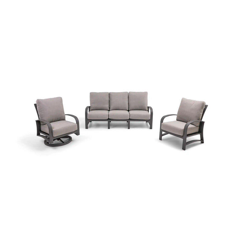 Wakefield 3 Piece Barbados Fog Sofa Group - The Great Escape