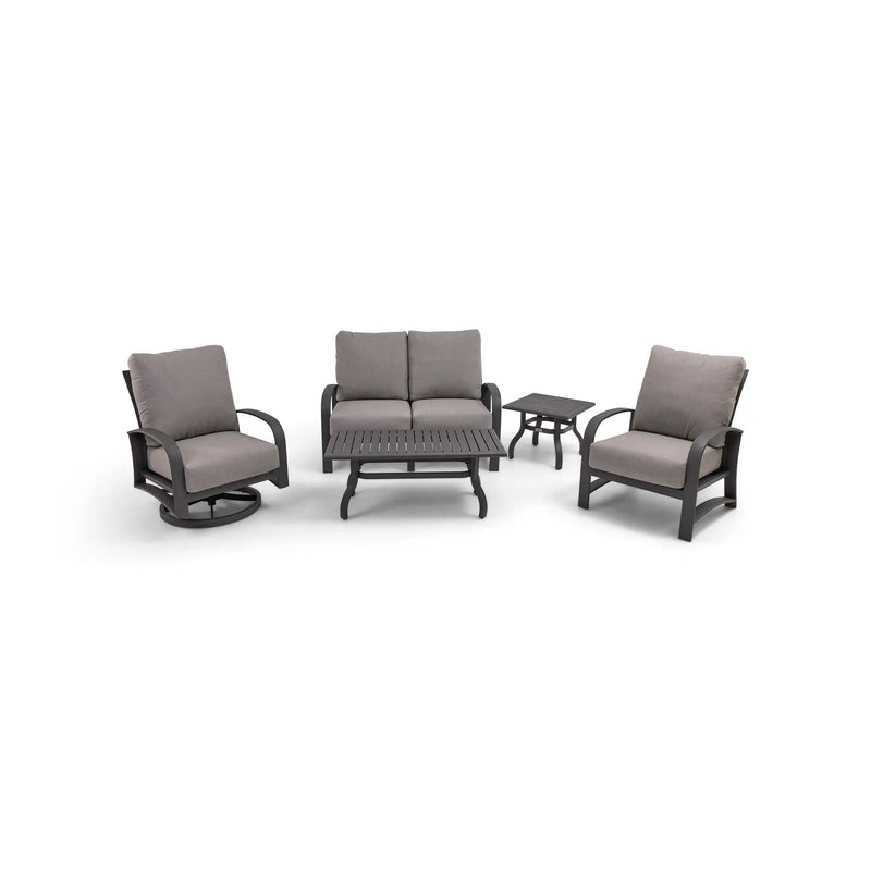 Wakefield 5 Piece Barbados Fog Loveseat Chat Group - The Great Escape