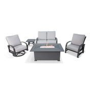 Wakefield 5 Piece Loveseat Firepit Chat Group - The Great Escape