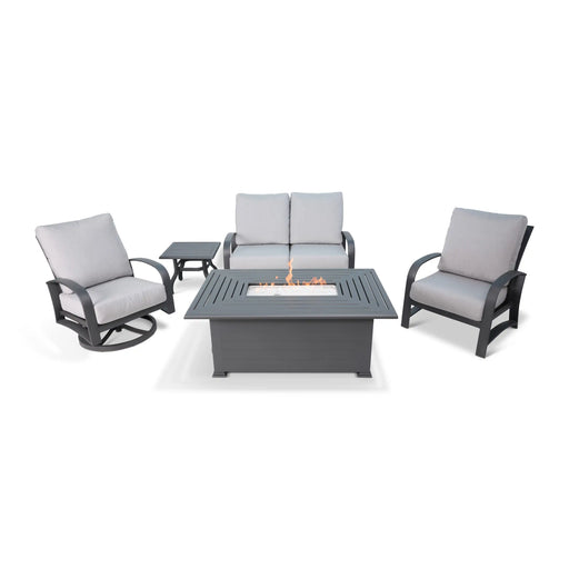 Wakefield 5 Piece Loveseat Firepit Chat Group - The Great Escape