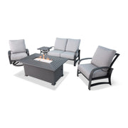 Wakefield 5 Piece Loveseat Firepit Chat Group - The Great Escape