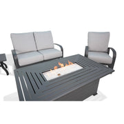 Wakefield 5 Piece Loveseat Firepit Chat Group - The Great Escape