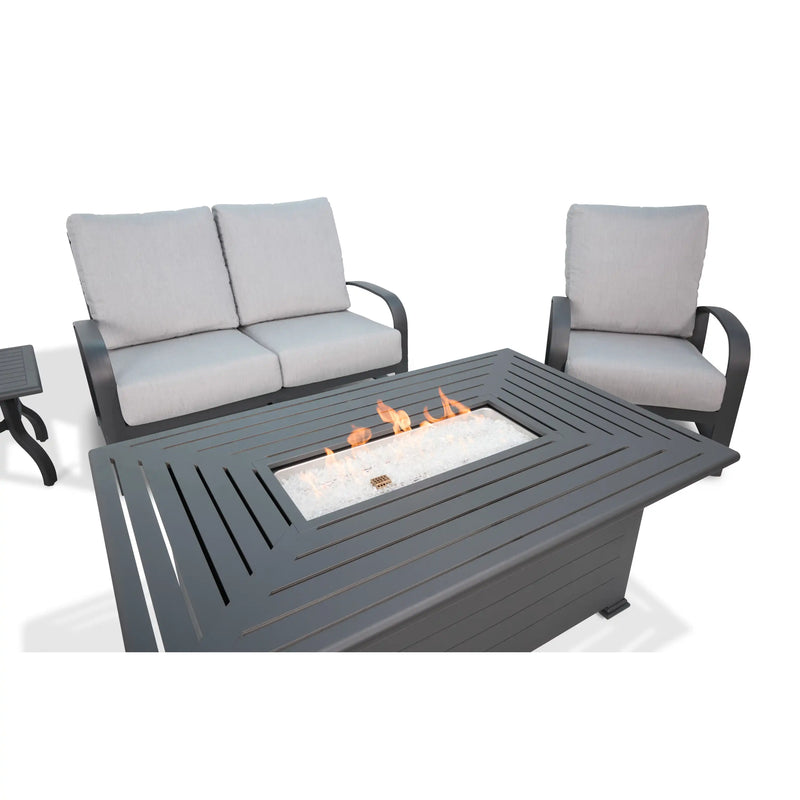 Wakefield 5 Piece Loveseat Firepit Chat Group - The Great Escape