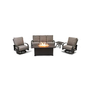 Wakefield 5 Piece Barbados Fog Sofa Firepit/Chat Group - The Great Escape