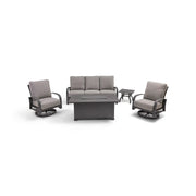 Wakefield 5 Piece Barbados Fog Sofa Firepit/Chat Group - The Great Escape
