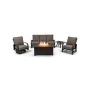 Wakefield 5 Piece Barbados Fog Sofa Firepit/Chat Group - The Great Escape