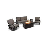 Wakefield 5 Piece Barbados Fog Sofa Firepit/Chat Group - The Great Escape