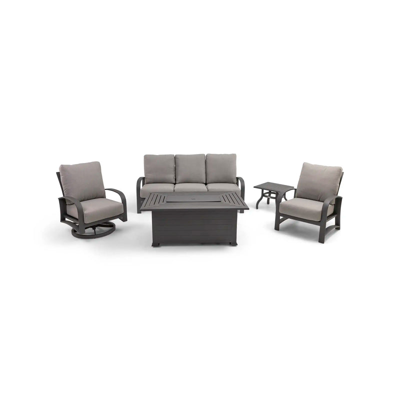 Wakefield 5 Piece Barbados Fog Sofa Firepit/Chat Group - The Great Escape