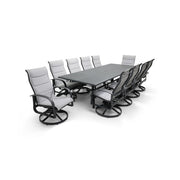 Wakefield 11 Piece Padded Sling Dining Group W/ 44"x112" Rect. Table - The Great Escape