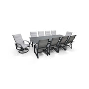Wakefield 11 Piece Padded Sling Dining Group W/ 44"x112" Rect. Table - The Great Escape