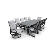Wakefield 11 Piece Padded Sling Dining Group W/ 44"x112" Rect. Table - The Great Escape