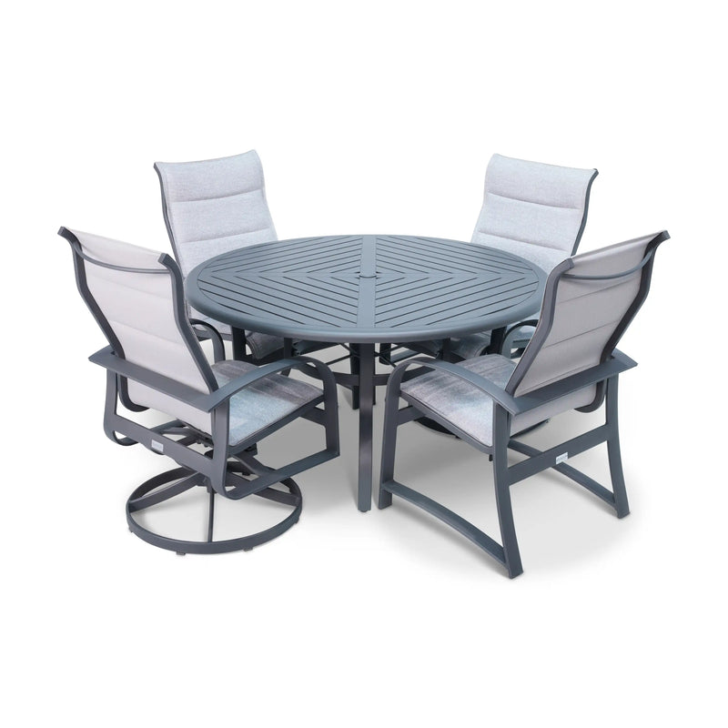 Wakefield 5 Piece Padded Dining Group With 2 Swivel Rockers - The Great Esacpe