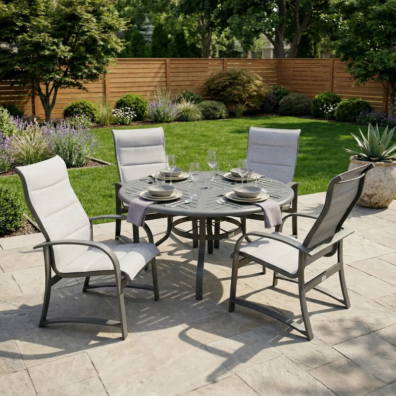 Wakefield 5 Piece Padded Sling Dining Group - The Great Escape