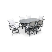Wakefield 7 Piece Padded Sling Counter Height Group - The Great Escape