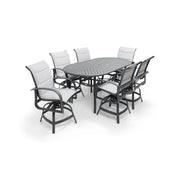 Wakefield 7 Piece Padded Sling Counter Height Group - The Great Escape