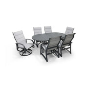 Wakefield 7 Piece Padded Sling Oval Dining Group - The Great Escape
