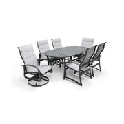 Wakefield 7 Piece Padded Sling Oval Dining Group - The Great Escape