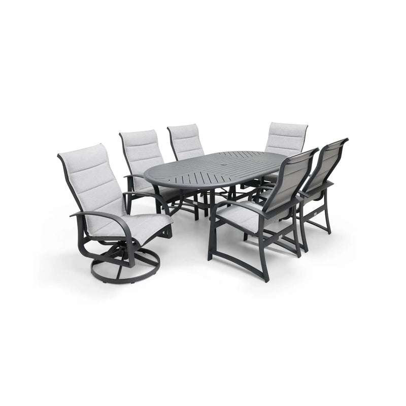 Wakefield 7 Piece Padded Sling Oval Dining Group - The Great Escape