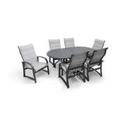 Wakefield 7 Piece Padded Sling Oval Dining Group - The Great Escape