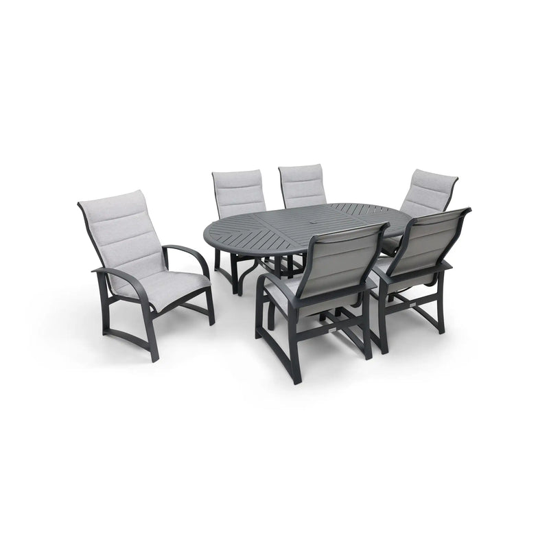 Wakefield 7 Piece Padded Sling Oval Dining Group - The Great Escape