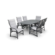 Wakefield 7 Piece Padded Sling Oval Dining Group - The Great Escape