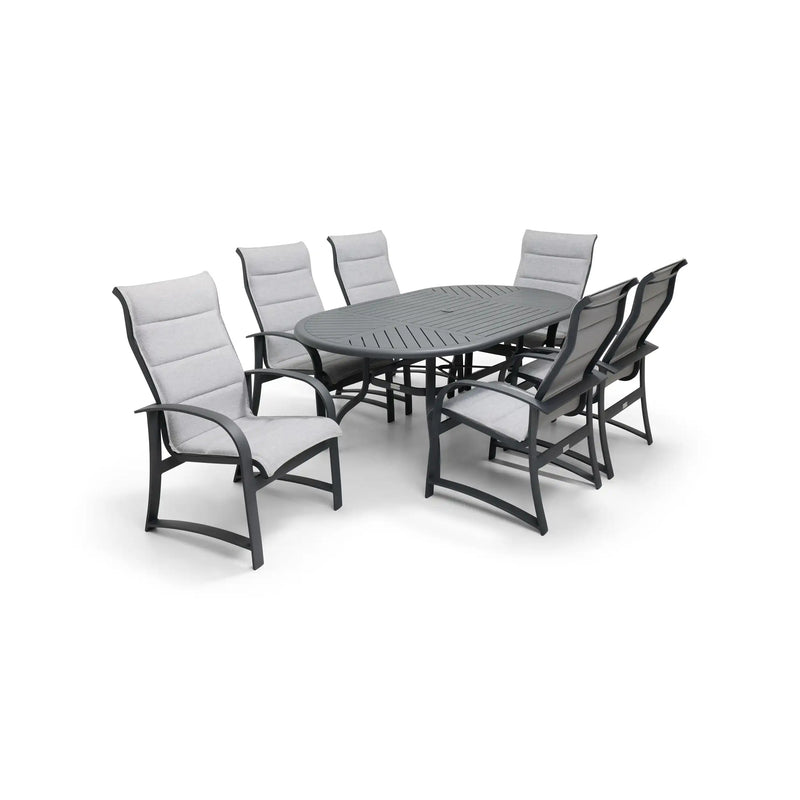 Wakefield 7 Piece Padded Sling Oval Dining Group - The Great Escape