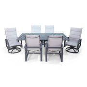 Wakefield 7 Piece Padded Dining Group With 2 Swivel Rockers - The Great Esacpe