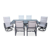 Wakefield 7 Piece Padded Dining Group With 2 Swivel Rockers - The Great Esacpe