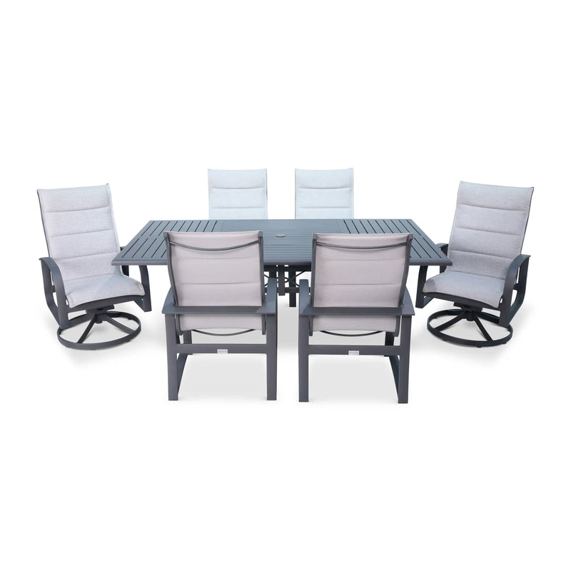 Wakefield 7 Piece Padded Dining Group With 2 Swivel Rockers - The Great Esacpe
