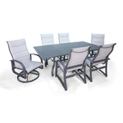 Wakefield 7 Piece Padded Dining Group With 2 Swivel Rockers - The Great Esacpe